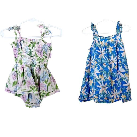 ANGEL DEAR Organic Cotton Muslin Floral Baby Girl Set - Picture 2 of 9